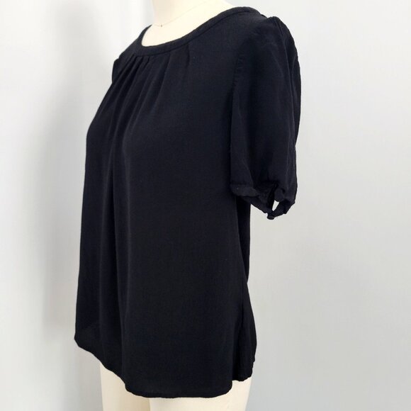 Boden Rosalyn Tie Back Black Viscose Blouse Capsule Wardrobe - Picture 4 of 8